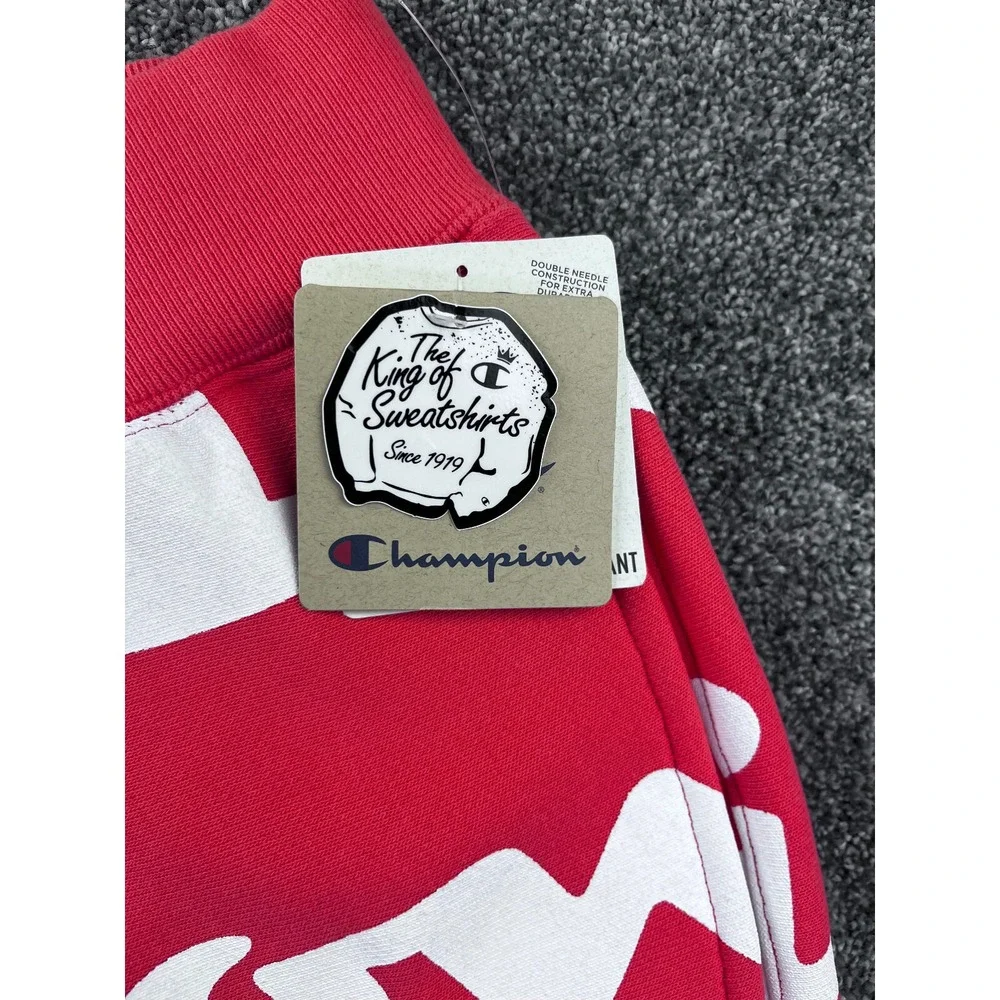 Champion Sweatpants Womens M Reverse Weave Stretch Waist Rib Cuffs Red‎ NWT - Picture 8 of 13